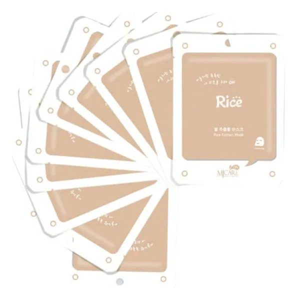 mjcare mijin cosmetics On Rice Extract Mask Pirinç Özlü Yüz Maskesi 10'lu - Görsel 4