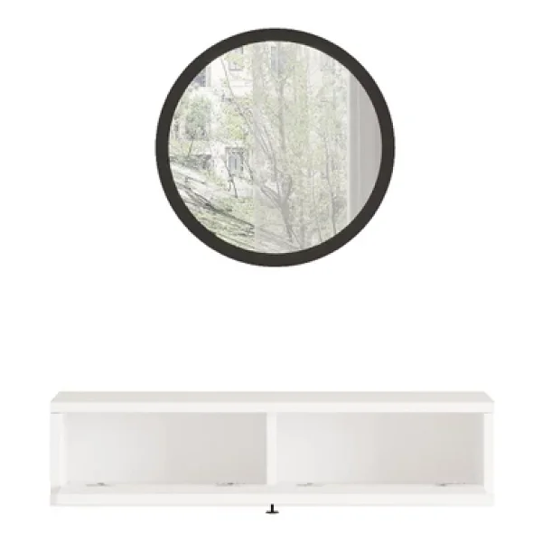 L'occi Concept Cosmia Aynalı 80 Cm Kapaklı Duvara Monte Dresuar Beyaz Cs3-Wb - Görsel 5