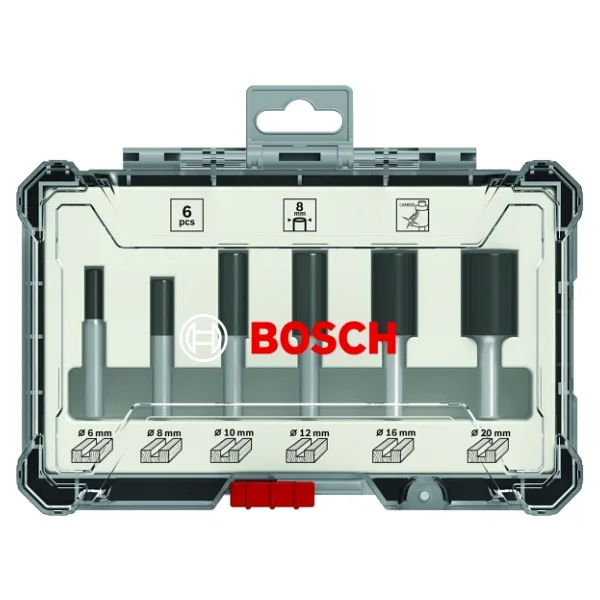 Bosch 2607017466 6 Parça 8 Mm Şaftlı Düz Freze Ucu Seti - Görsel 2