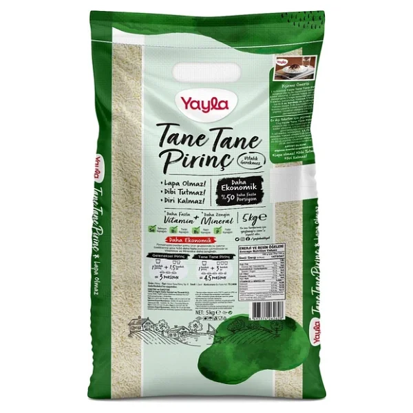 Yayla Dökme Çuval Tane Tane Pirinç 5 Kg - Görsel 3