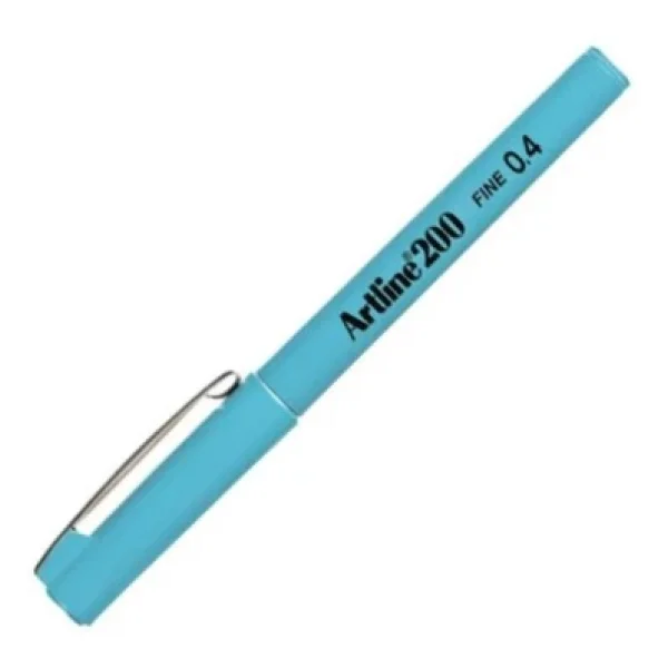Artline 200 Fineliner Açık Mavi 0.4 Mm İnce Uçlu Keçeli Kalem - Görsel 4