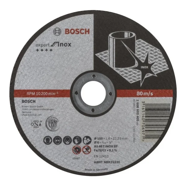 Bosch - 150x1,6 Mm Expert Serisi Düz Inox (Paslanmaz Çelik) Kesme Diski (Taş) - Görsel 3