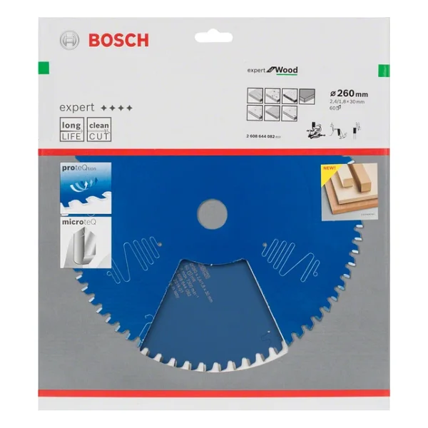 Bosch Dairesel Testere Bıçağı Expert İçin Ahşap, 260 X 30 X 2,4 Mm, Diş Sayısı 60, 1 Adet, 2608644082 - Görsel 5