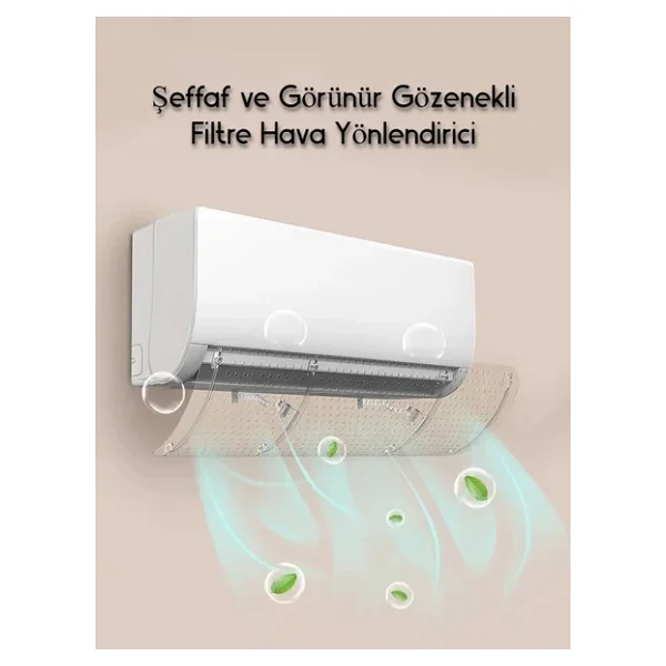 Dailytech Şeffaf Klima Yönlendirici Aparatı Bakteri Önleyici Temiz Hava Basit Kurulum Filtre - Görsel 3