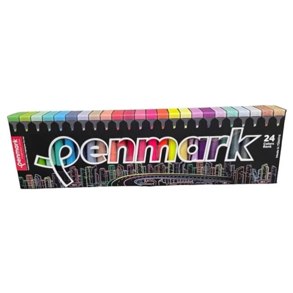 Penmark 6 Neon + 6 Pastel + 6 Tropik + 6 Simli 24'lü Fosforlu Kalem Seti - Görsel 4