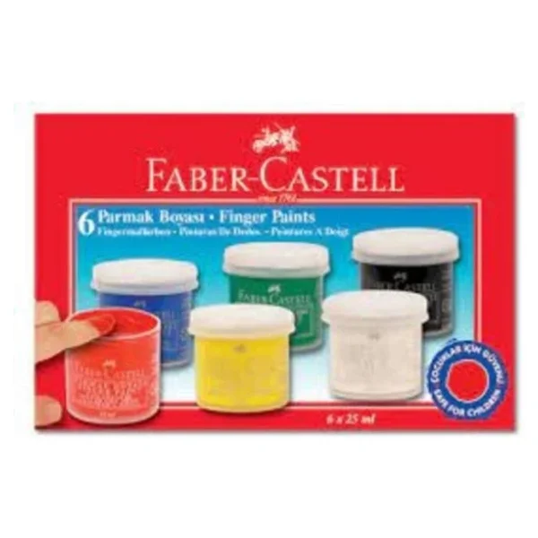 Faber-Castell 25 Ml 6 Renk Parmak Boyası - Görsel 8