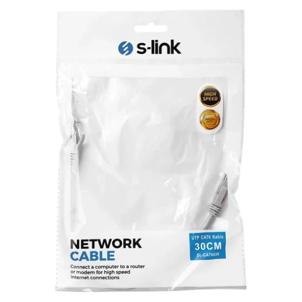 S-Link Sl-Cat6030tr Utp 30 Cm Turuncu Cat6 Patch Kablo - Görsel 5