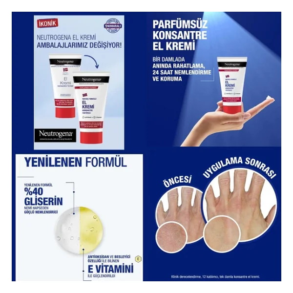 Neutrogena Konsantre Formüllü Parfümsüz El Kremi 75 Ml - Görsel 5