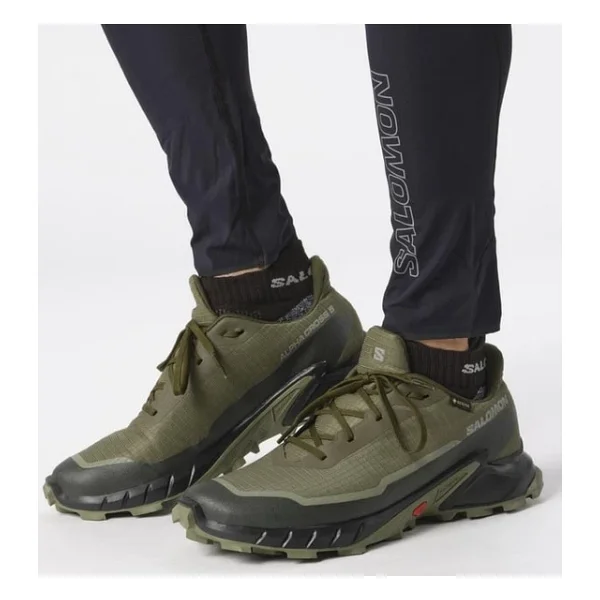 Salomon Alphacross 5 Gore-Tex L47310300 Haki Erkek Koşu Ayakkabısı - Görsel 3