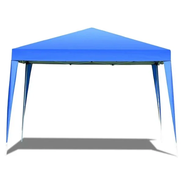 Gazebo Çardak Bahçe Kamelyası Gölgelik 300 X 300 Cm Polyester Tente Mavi - Görsel 3