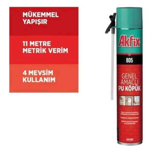 Akfix 805 750 Ml Pipetli Genel Amaçlı Poliüretan Köpük - Görsel 6