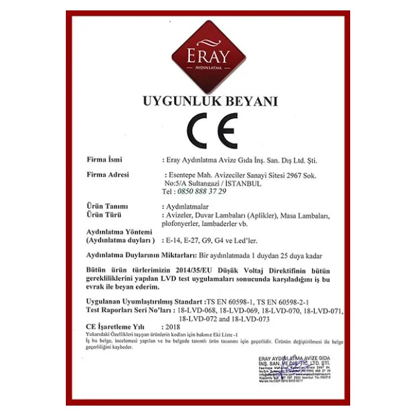Eray Aydınlatma 2005-2 Esk Eskitme LED Avize - Görsel 5