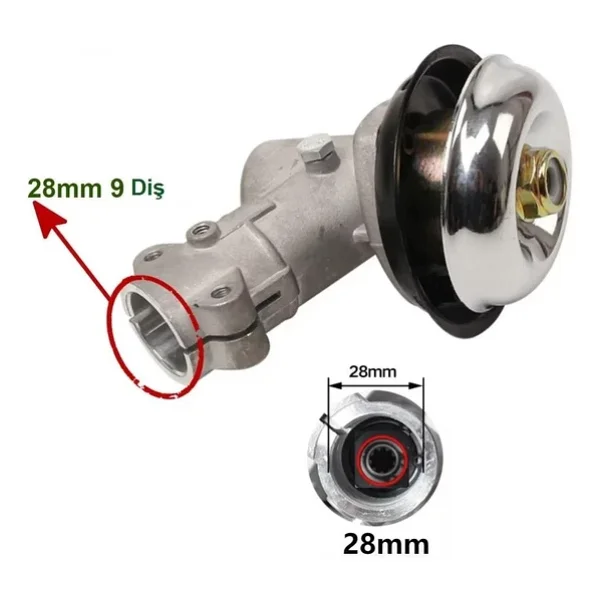 Kawasaki Tj53 Motorlu Tırpan Redüktörü 28 Mm 9 Diş - Görsel 3
