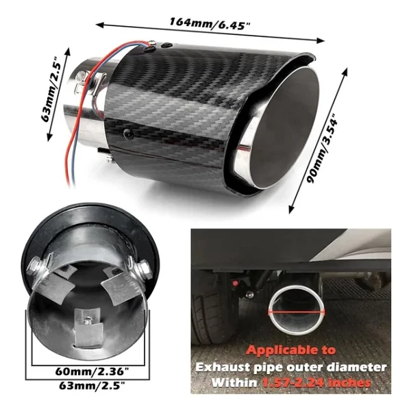 Ayarlanabilir Akrapoviç Eksoz Ucu 90mm Tekli Açık Ağızlı - Görsel 5