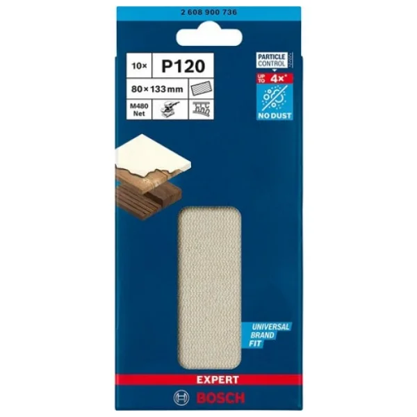 Bosch M480 80x133 Mm 120 Kum Elek Telli Ağ Zımpara 2608900736 - Görsel 6