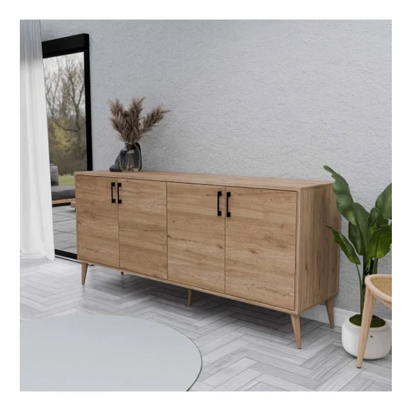 Mezza 1674 Hera 180 Cm (Ahşap Ayaklı) Modern Konsol Sepet - Görsel 3