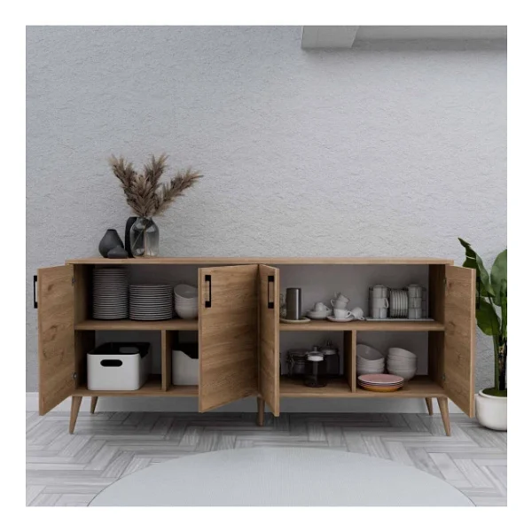 Mezza 1674 Hera 180 Cm (Ahşap Ayaklı) Modern Konsol Sepet - Görsel 5