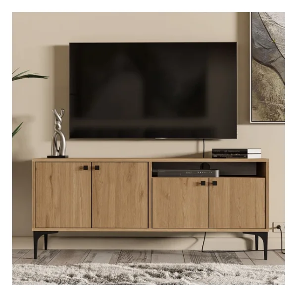 Mezza 1546 Artemis 139 Cm Tv Ünitesi Sepet Rengi - Görsel 5