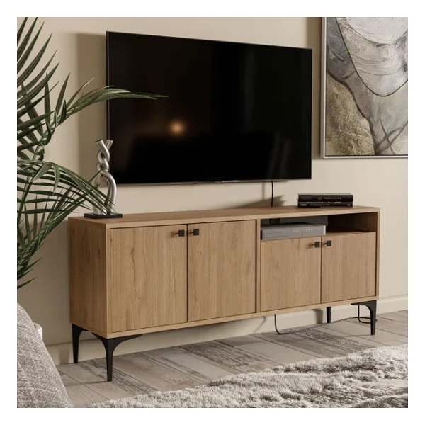 Mezza 1546 Artemis 139 Cm Tv Ünitesi Sepet Rengi - Görsel 6