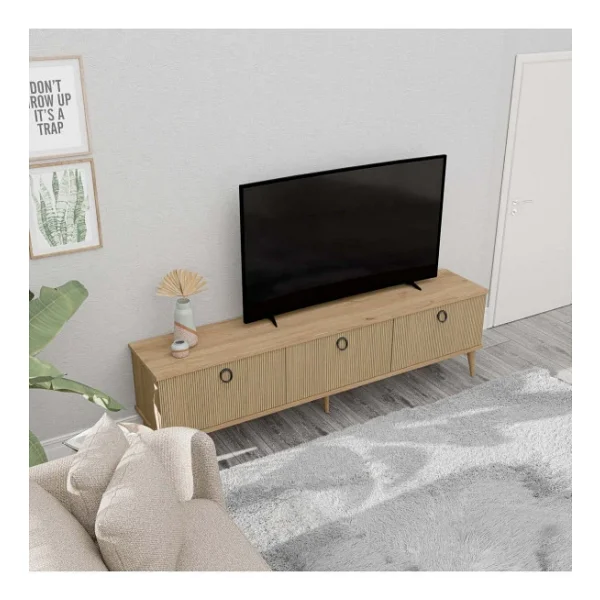 Mezza 1372 Lexus 180 Cm Ahşap Ayaklı TV Ünitesi Sepet - Yunus - Görsel 7