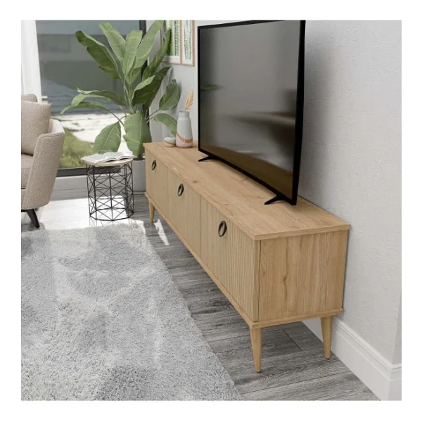 Mezza 1372 Lexus 180 Cm Ahşap Ayaklı TV Ünitesi Sepet - Yunus - Görsel 8