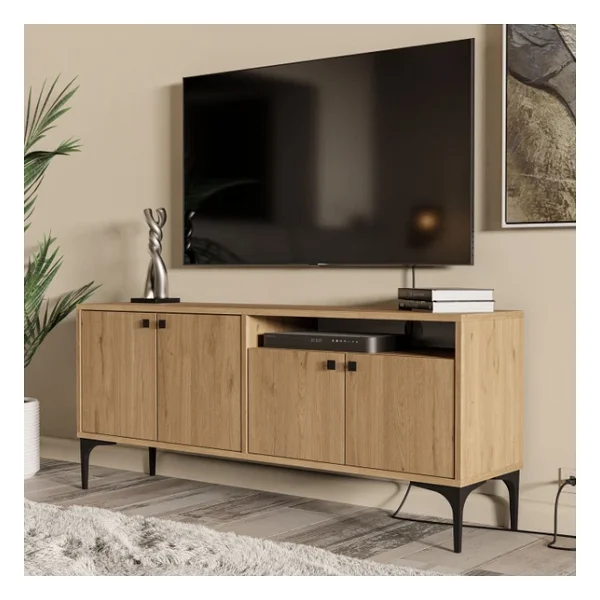 Mezza 1546 Artemis 139 Cm Tv Ünitesi Sepet Rengi - Görsel 3