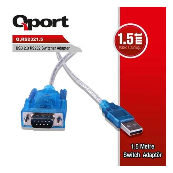 Qport Q-Rs232 USB 2.0 To Rs232 Dönüştürücü - Görsel 3