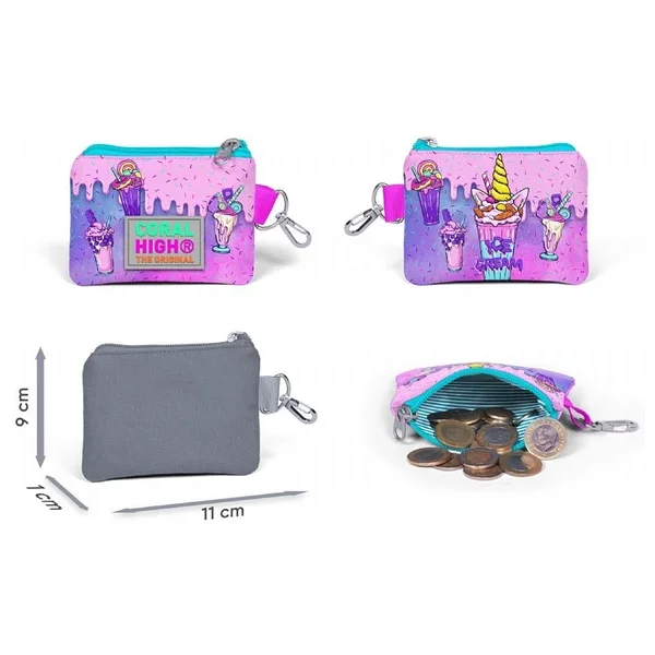 Coral High Pembe Mor Dondurma Bozuk Para Çantası - Kız Çocuk - Görsel 2