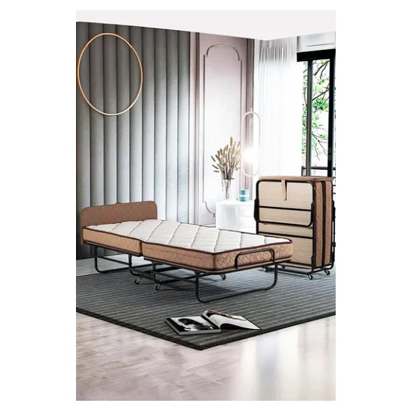 Niron Supreme Lüks 90x200 Katlanır Tek Kişilik Karyola Yatak - Görsel 3