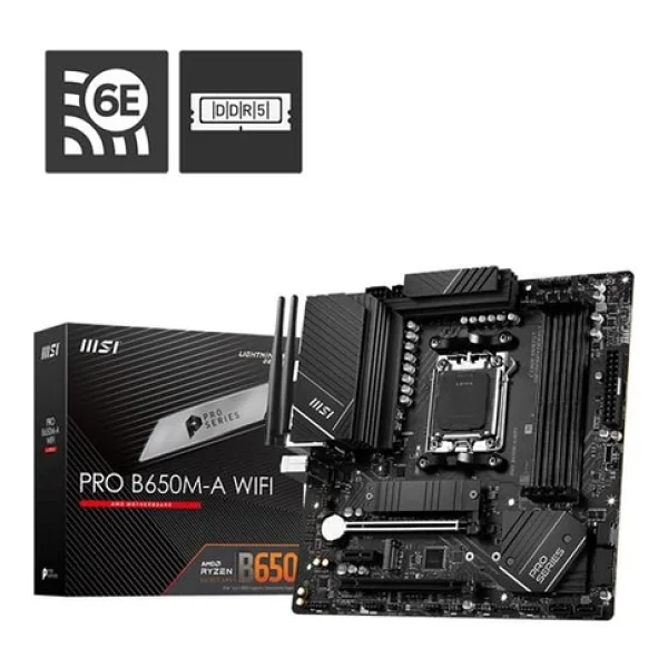 Msı Pro B650m-A Wi-Fi AMD Am5 DDR5 Micro Atx Anakart - Görsel 6