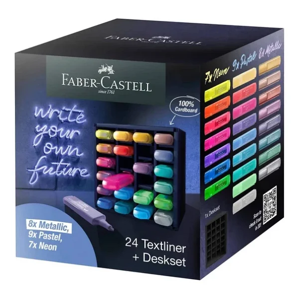 Faber-Castell Textliner 46 Masaüstü 24'lü Fosforlu Kalem Seti - Görsel 7