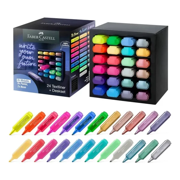 Faber-Castell Textliner 46 Masaüstü 24'lü Fosforlu Kalem Seti - Görsel 6
