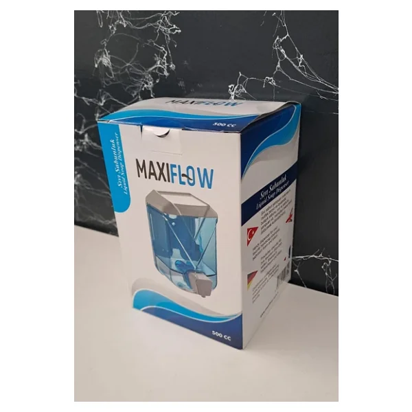 Maxıflow Plastik Sıvı Sabunluk - Şeffaf Mavi 500 Ml ( 13434) - Görsel 2