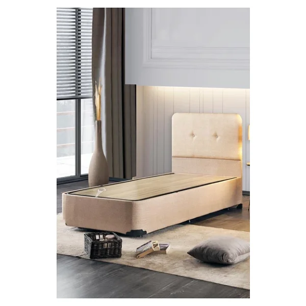 Luna Baza Başlık Yatak Takımı - 120x200 Cm Tek Kişilik Ortopedik Yatak Seti Sağlamlaştırılmış Baza - Görsel 5