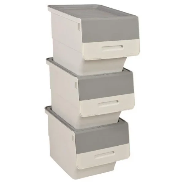 Motek Gri Beyaz 3x33 Lt Tekerlekli Organizer - Görsel 5