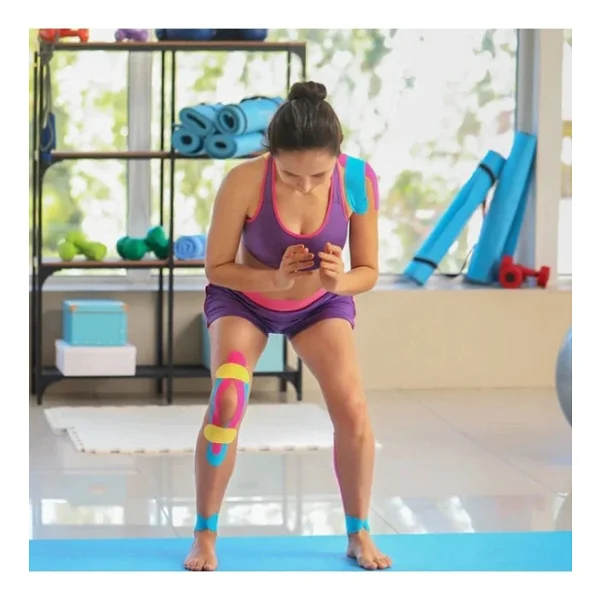 Vzn Kinesio Sport Tape - Sporcu Agri Bandi 5m X 5cm Kirmizi 4 Adet - Görsel 4