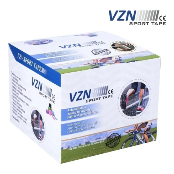 Vzn Sport Tape Mavi Renk Kinesio Ağrı Bandı 5 Metre X 5 Cm - Görsel 6