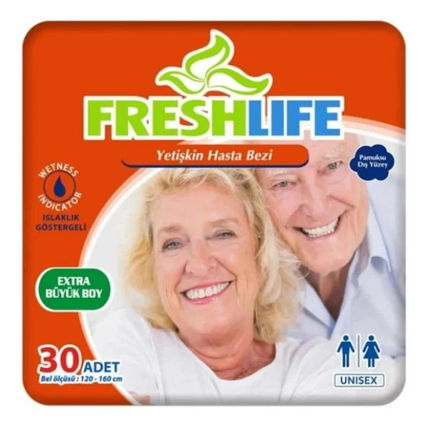 Freshlife Belbantlı Ekstra Büyük Boy XL 30'lu 4 Adet Hasta Bezi - Görsel 6