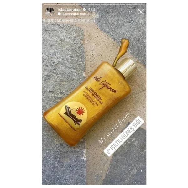 Eda Taşpınar Yoğun Işıltılı 200 Ml Bronzlaştırıcı Yağ - Görsel 5