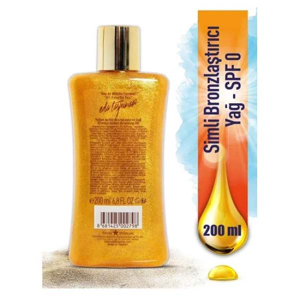 Eda Taşpınar Yoğun Işıltılı 200 Ml Bronzlaştırıcı Yağ - Görsel 3