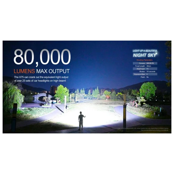 Acebeam X75 80000 Lümen LED El Feneri - Görsel 8