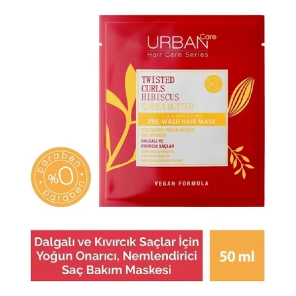 Urban Care Twisted Curls Hibiscus Ve Shea Yağı Duş Öncesi Sos Onarıcı Saç Bakım Maskesi 50 Ml - Görsel 3