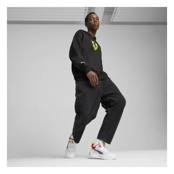 Puma Scuderia Ferrari Bigshield 627054-01 Kapüşonlu Siyah Erkek Sweatshirt - Görsel 7