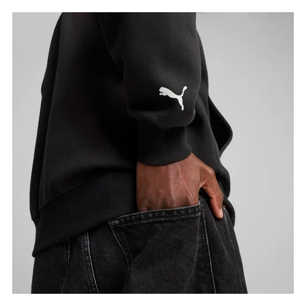 Puma Scuderia Ferrari Bigshield 627054-01 Kapüşonlu Siyah Erkek Sweatshirt - Görsel 9