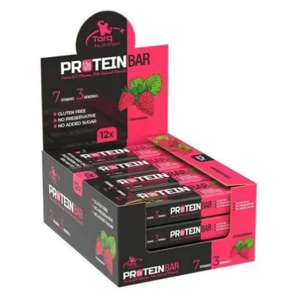 Torq Nutrition Protein Bar Çilekli (12 Adet) - Görsel 3
