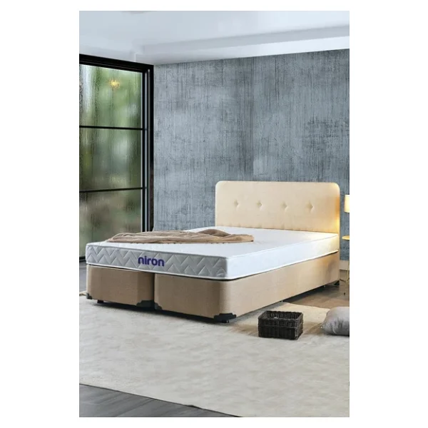 Luna Baza Başlık Yatak Takımı - 150x200 Cm Çift Kişilik Ortopedik Yatak Seti Sağlamlaştırılmış Baza - Görsel 3