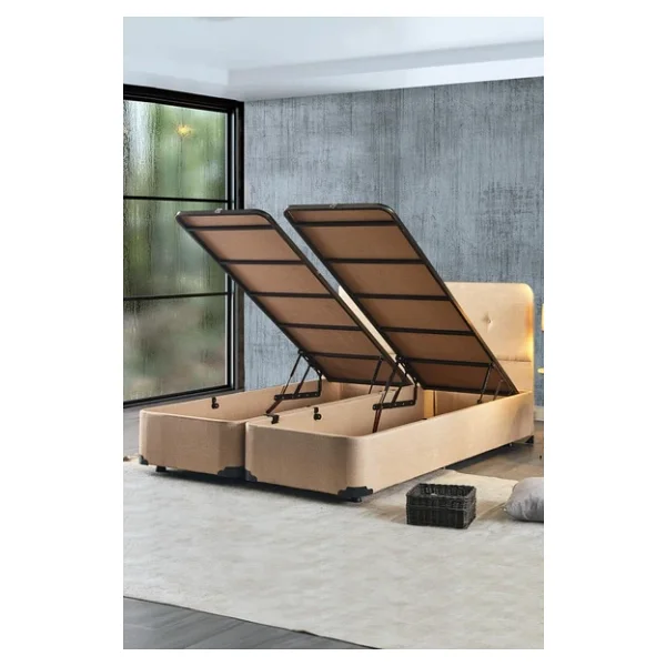 Luna Baza Başlık Yatak Takımı - 150x200 Cm Çift Kişilik Ortopedik Yatak Seti Sağlamlaştırılmış Baza - Görsel 4