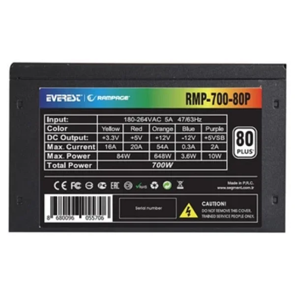 Rampage Rmp-700-80p 700w Power Supply - Görsel 6