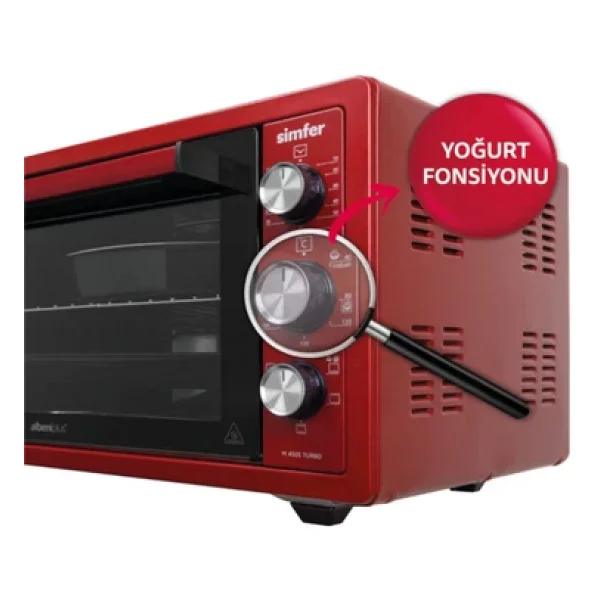 Simfer 4505 Kırmızı 45 Lt Midi Fırın - Görsel 6