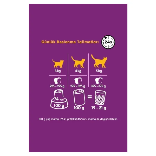 Whiskas Sığır Etli 400 Gr 24'lü Yetişkin Konserve Kedi Maması - Görsel 7